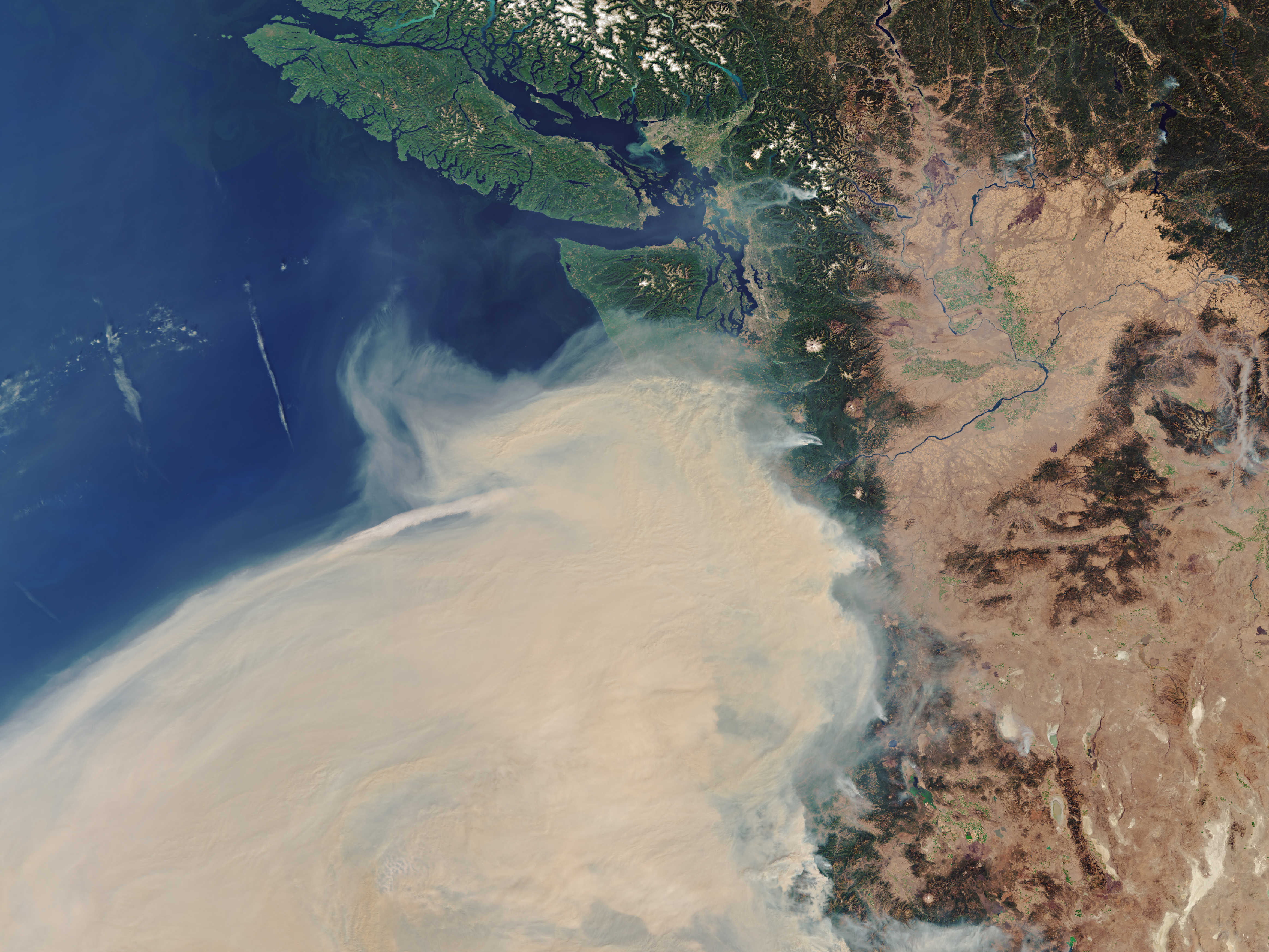 Smoke Plume, Photo Credit: Copernicus Sentinel (2020)  processed by ESA