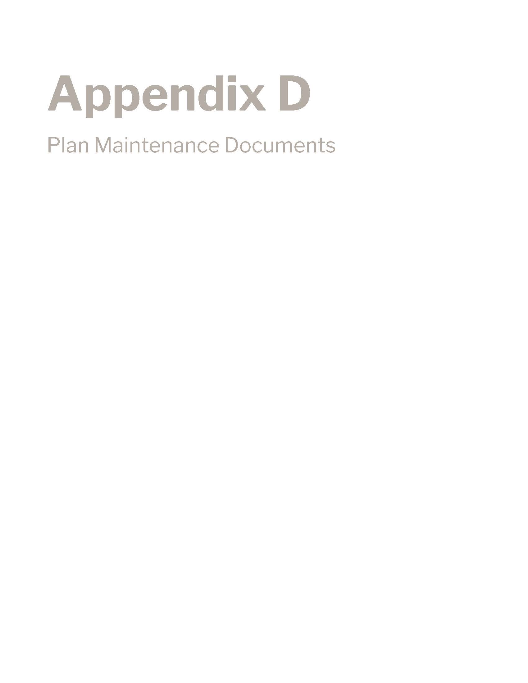 HCR Appendix D