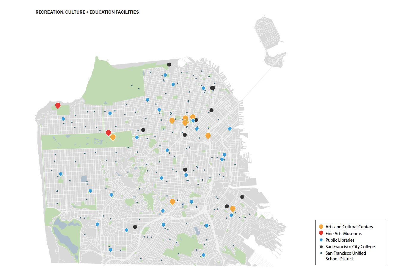 Recreation, Culture, and Education Facilities Map