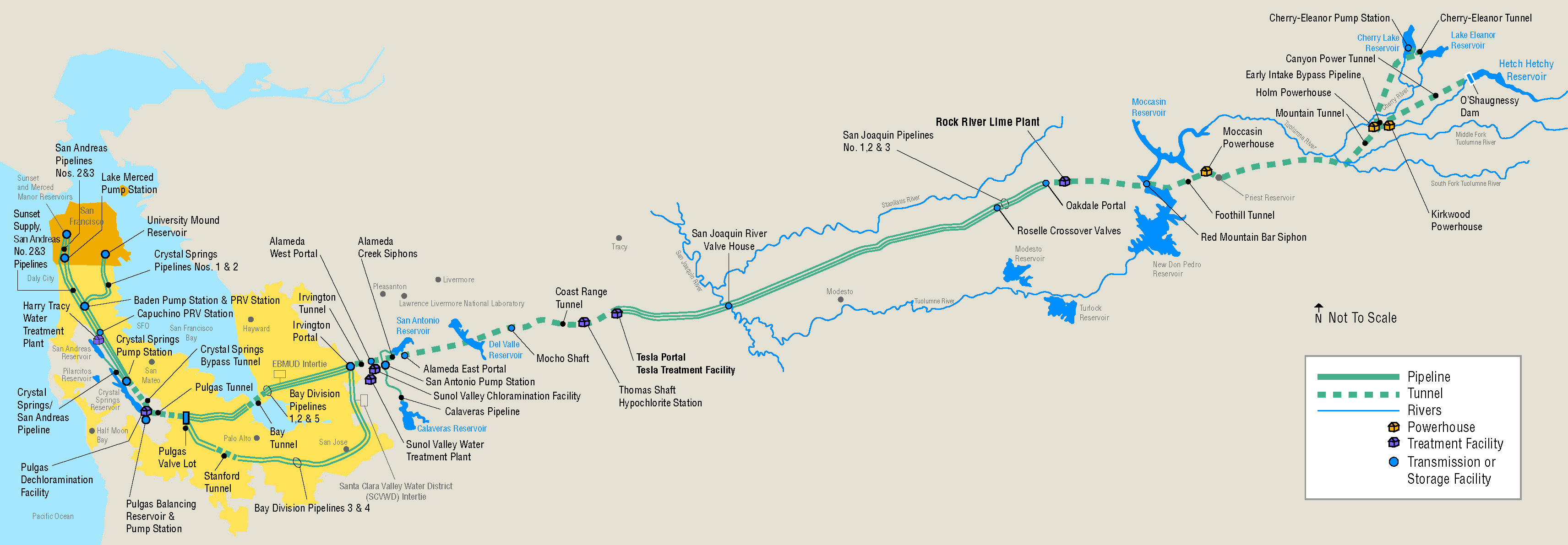 Hetch Hetchy Water Supply Map